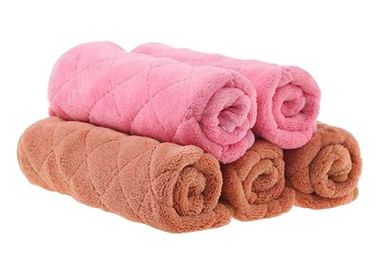 [B] Set of 5 Coral Velvet Kitchen Dish Towels Dish Cloths Absorbent Towels