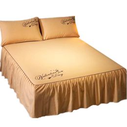 Luxurious Durable Bed Covers Pure Color Bedspreads (light tan)