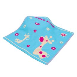 6PCS Lovely Cotton Towels Face Towel Hand Towel for Bathroom, cute deerblue