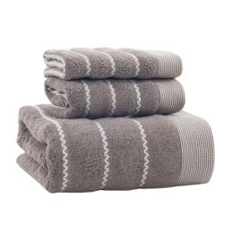 Elegant Bath Towel Hand Towel Thicken Towels Suit Body Towels Beach Towel Coffee