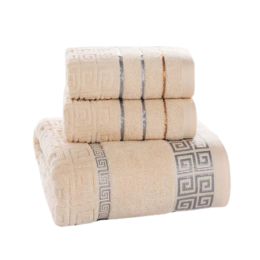 Elegant Bath Towel Hand Towel Thicken Towels Suit Body Towels Beach Towel Camel